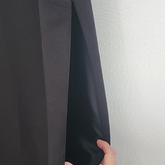 Kasper ASL vintage black shift tank dress with contrasting stitching sz 10 - Picture 3 of 16